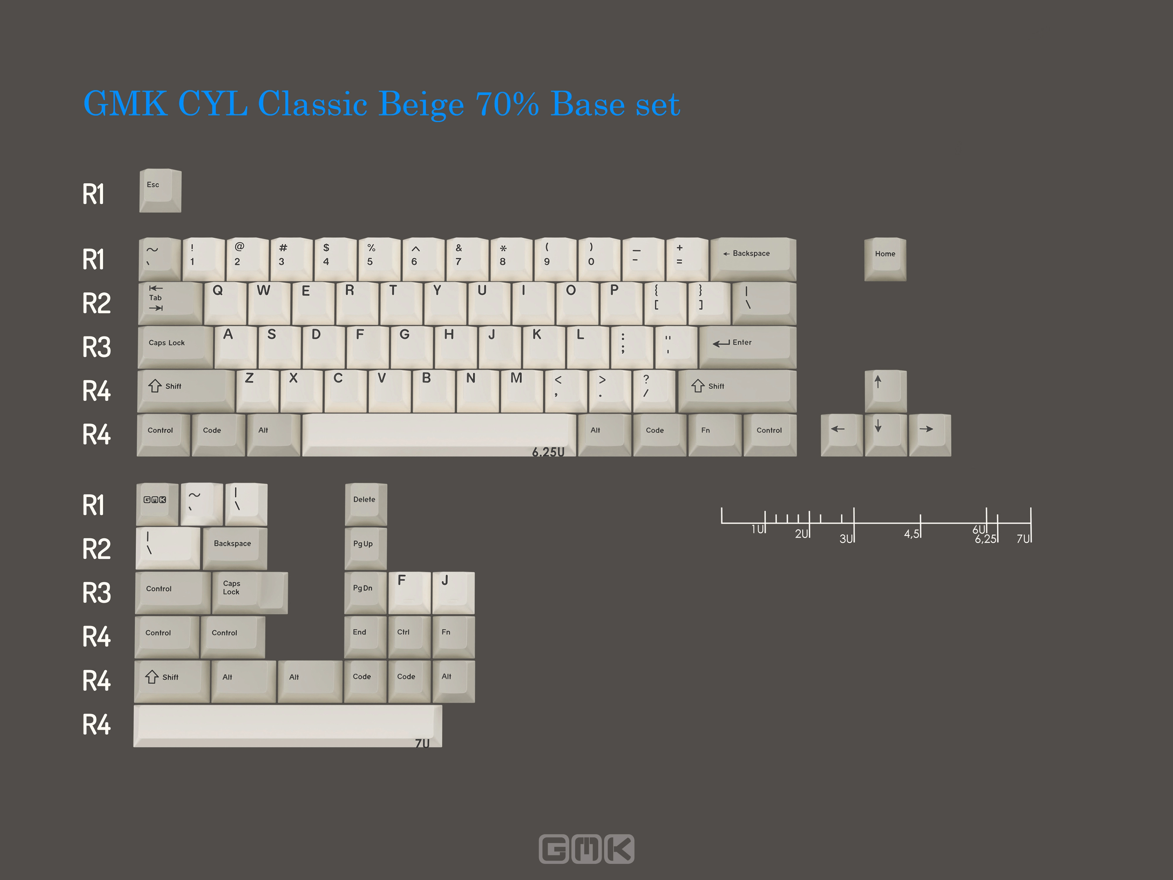 GMK Classic Beige Keycaps | Retro Aesthetic for Modern Keyboards